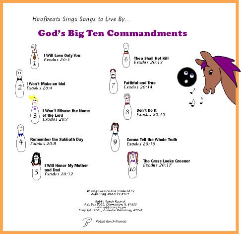 Gods Big Ten Commandments song list